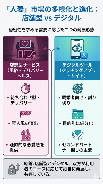 演出された不倫と効率的な出会い：「人妻」出会い系などの関連サービスの現在