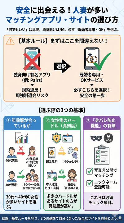 安全に出会える!人妻が多いマッチングアプリ・サイトの選び方