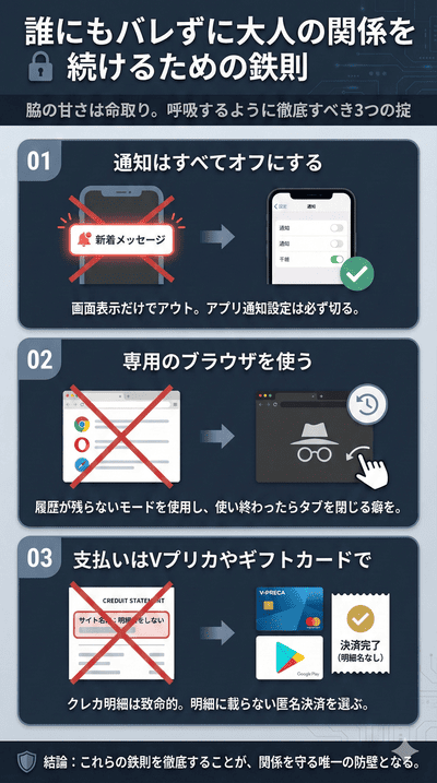 誰にもバレずに大人の関係を続けるための鉄則