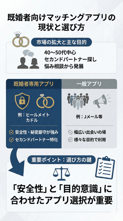 既婚者向けマッチングアプリの現状と選び方